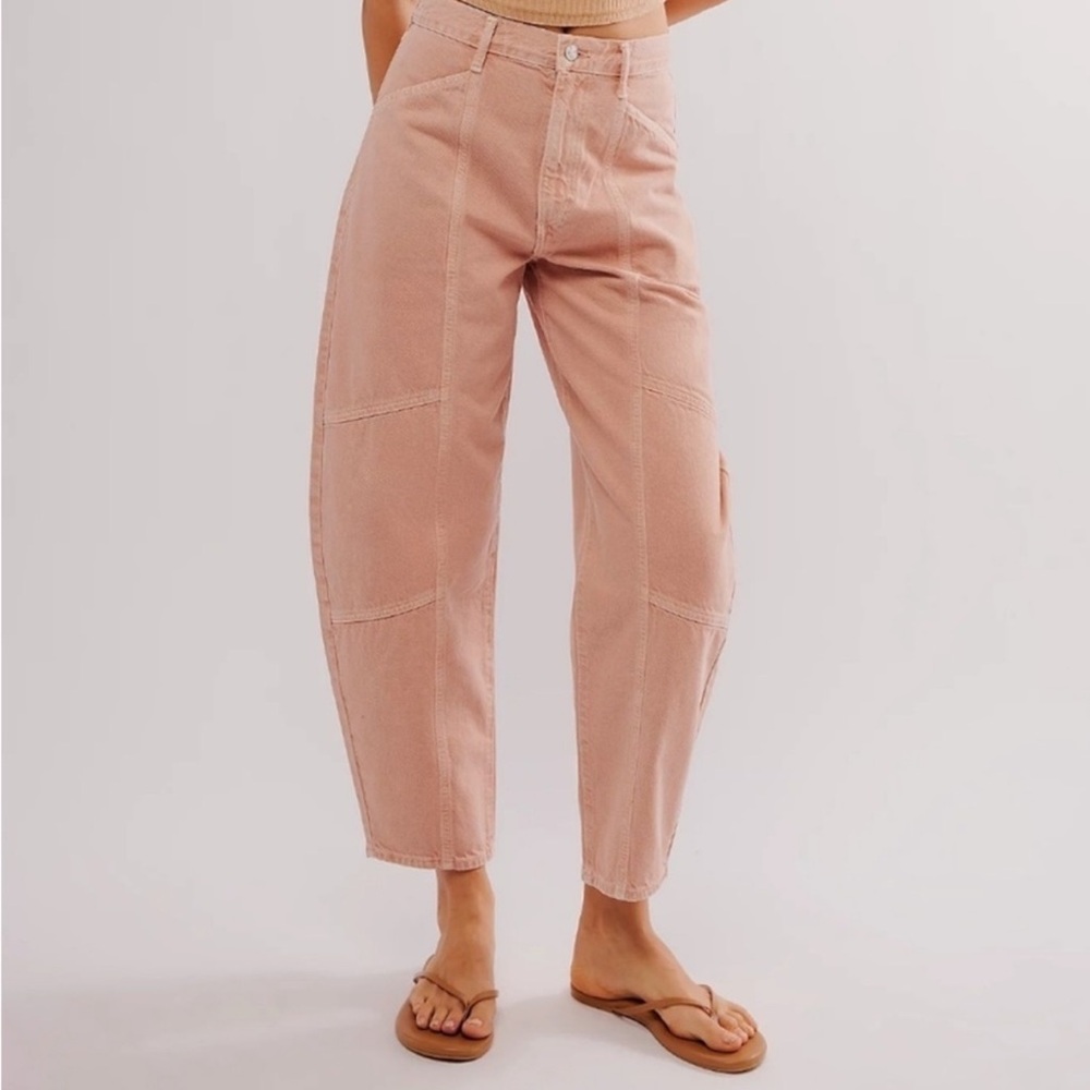 Agolde Mara Jean in Pink Salt